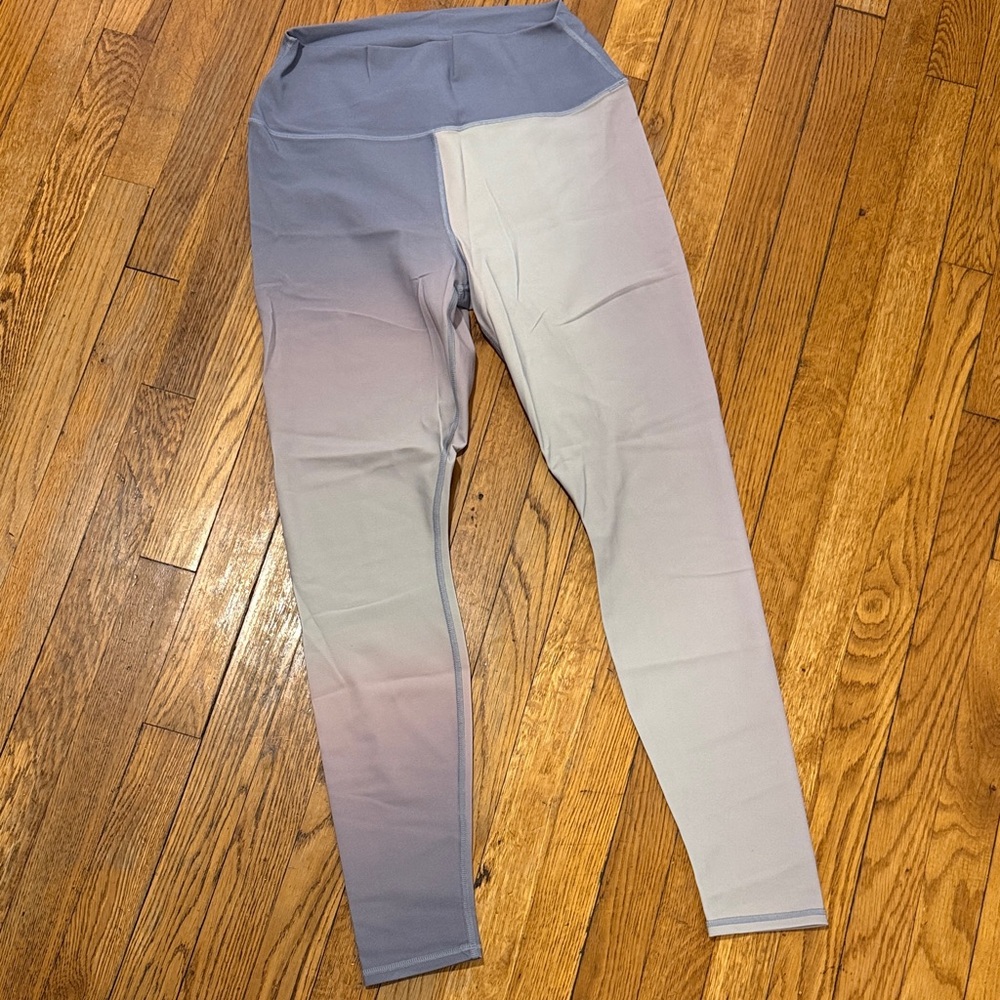 ALO Yoga Ombre Gray to Lavender High-Waist Leggings